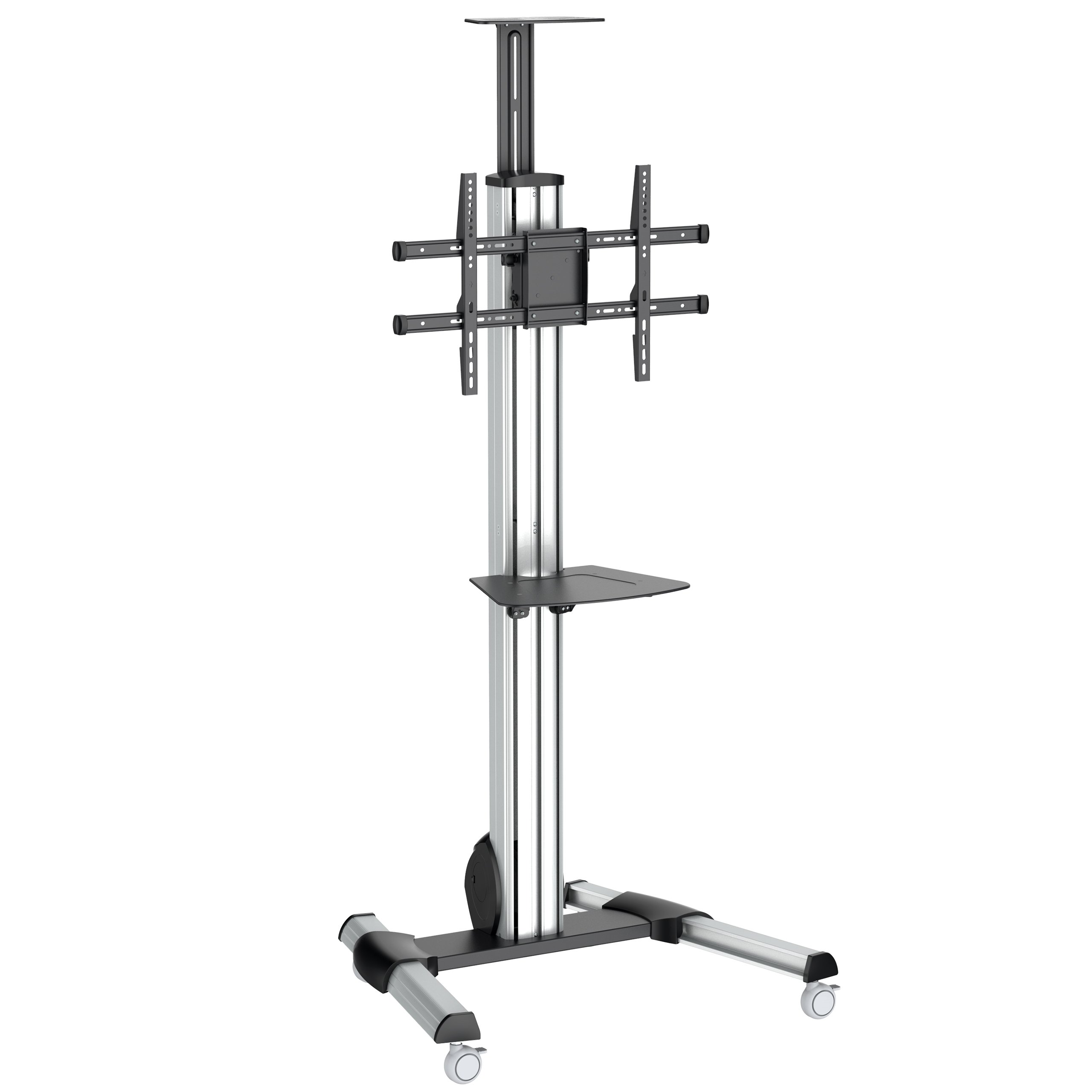 StarTech.com Heavy Duty Rolling Portable TV Cart with Wheels - 32 to 75 inch