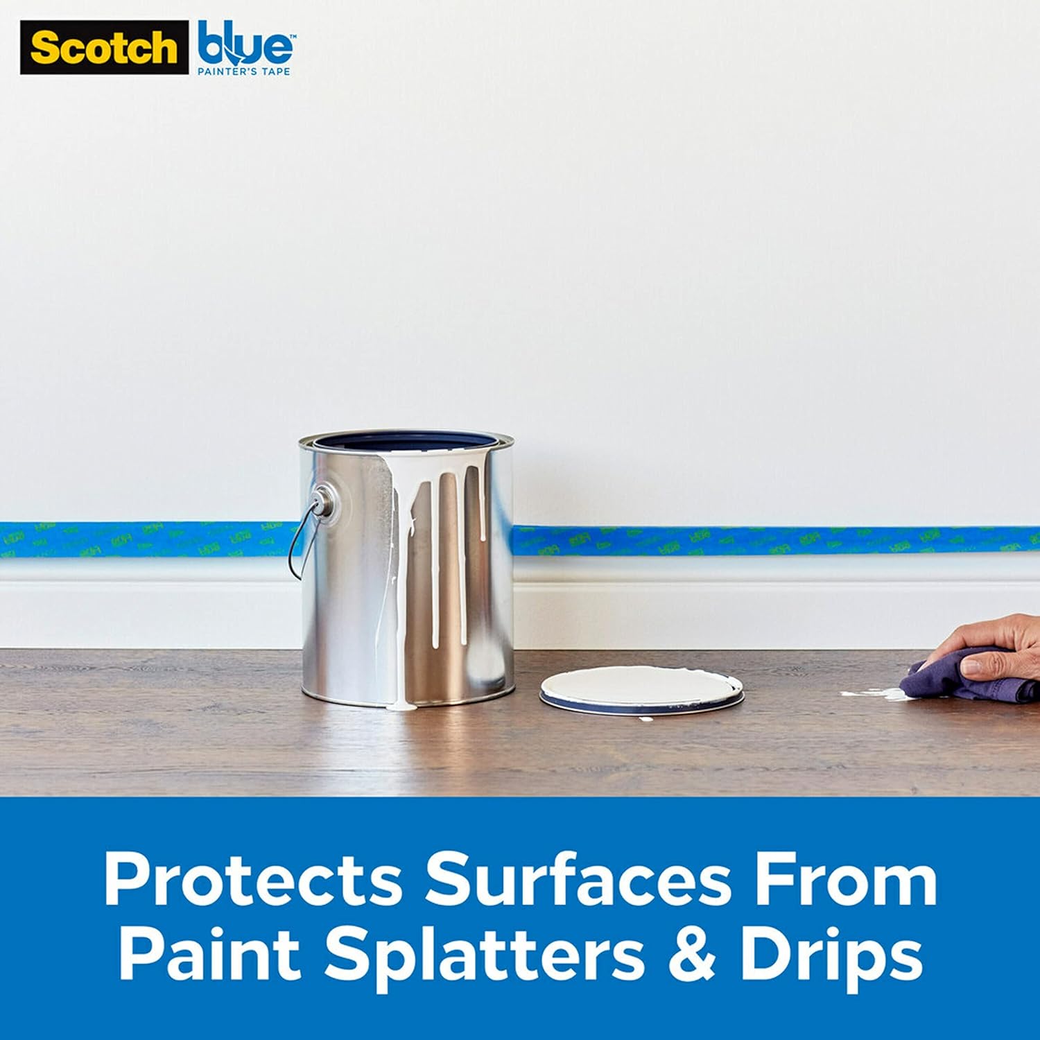 ScotchBlue Pre Plastic Painters Tape, 24 in x 30yd, Tape & Masking Film Combined in One Product