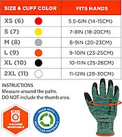 ERGODYNE ProFlex 7002-ECO Recycled PU Coated Work Gloves 15-Gauge