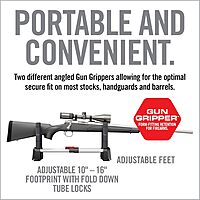 Real Avid Speed Stand | Collapsible Design, Adjustable 10" - 16" Stand for Cleaning & Maintenance | Compact, Portable Range Stand | Lightweight Vise Perfect for Hunting Rifles & Shotguns,Red ITEM