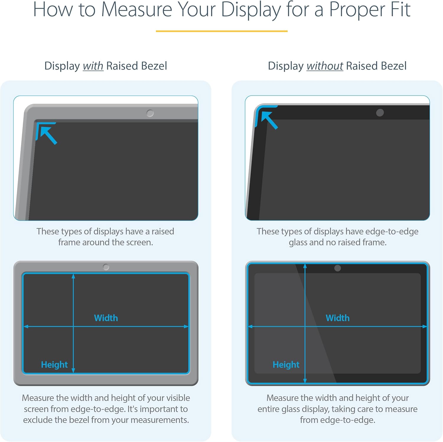 StarTech.com Laptop Privacy Screen for 15.6" Notebook - Magnetic Removable Laptop Display Security Filter