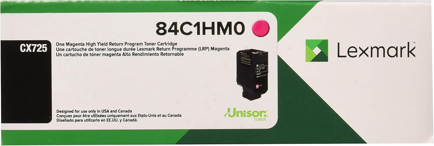 Lexmark 84C1HM0 CX725 Magenta High Yield Return Program Cartridge Toner