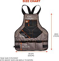 Ergodyne - 13694 Arsenal 5704 Torso Length Work Tool Apron, 22-Pockets, Gray
