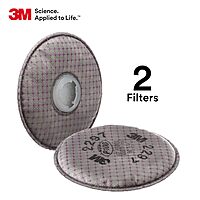3M P100 Advanced Respirator Filter 2297, 1 Pair, Helps Protect Against Oil and Non-Oil Based Particulates