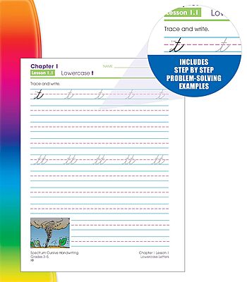 Spectrum Cursive Handwriting Workbook for Kids Ages 8 to 12, Letters and Cross-Curricular Words Cursive Handwriting Workbook