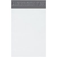 Aviditi Poly Mailer Envelopes, 7 1/2" x 10 1/2", White, Self-Seal with Tear Strip, Waterproof and Puncture Resistant