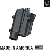ALIEN GEAR Rapid Force Level 2 OWB Holster - Locking Belt Slide - Right Hand - Matte Black - Light & Optic Compatible