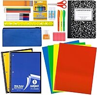 Trail maker 45 Piece School Supply Kit Grades K-12 - School Essentials Includes Folders Notebooks Pencils Pens and Much More!