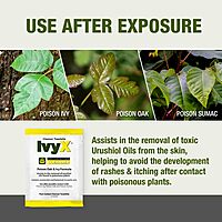CoreTex Ivy X Post-Contact Poison Ivy Wipes - Pack of 25 Single-Use Treatment Wipes to Assist in Removal of Rashes