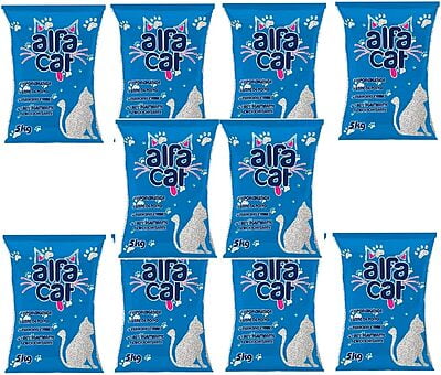 FAZINA Arena para Gato Premium Alfa Cat 10 Pzs De 4kg Total 40 Kg Muy aglutinante aromatizante Arcilla Natural Calidad