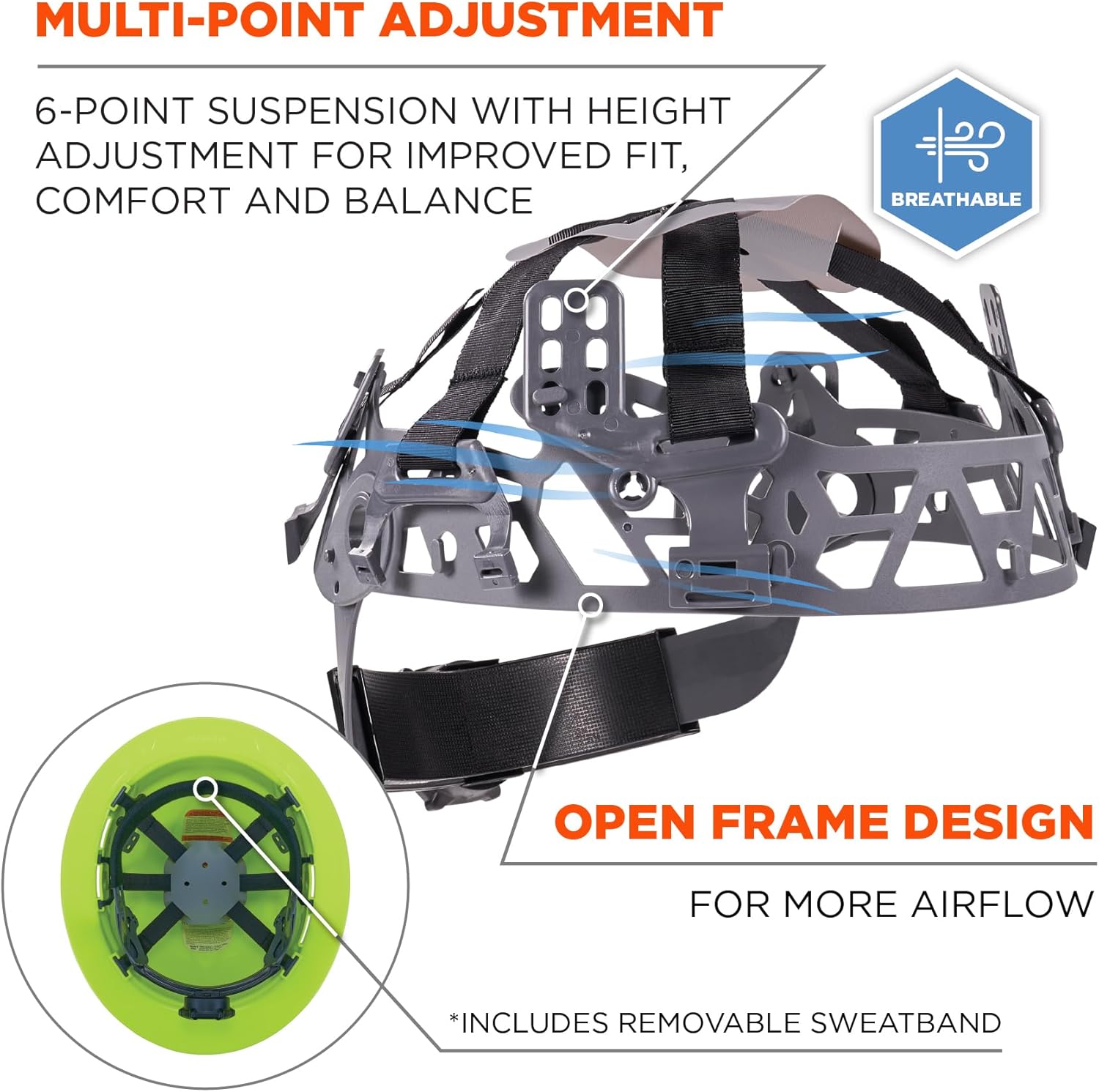 ERGODYNE Skullerz 8969 Class E Full Brim Hard Hat