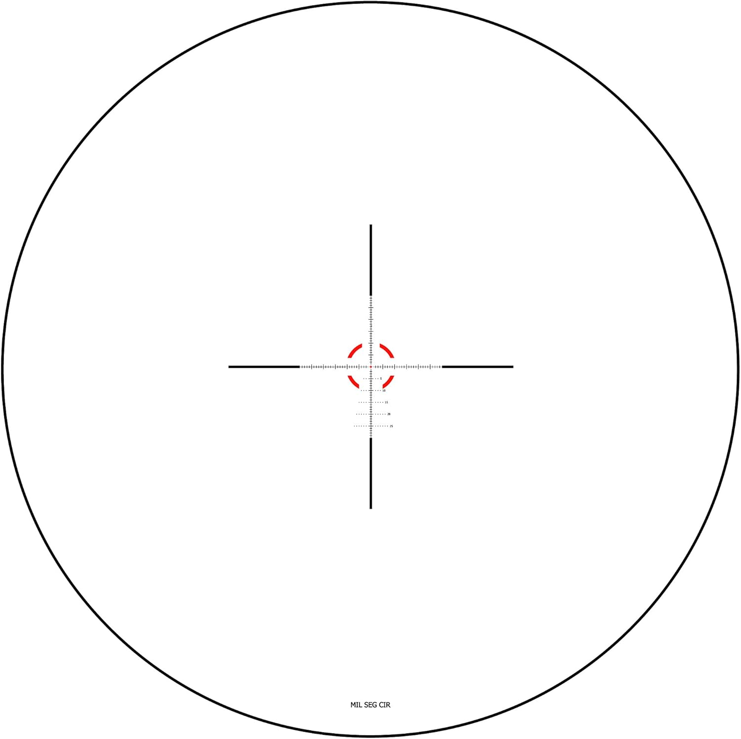 Trijicon VCOG 1-6x24 with Segmented Circle/Crosshair MIL Govt. Reticle and Thumb Screw Mount, Red
