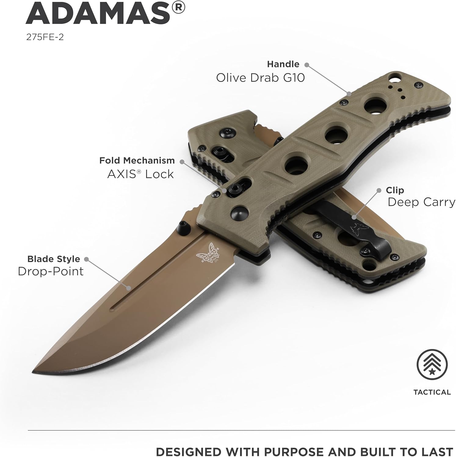 BENCHMADE Adamas 275 Tactical Folding Knife