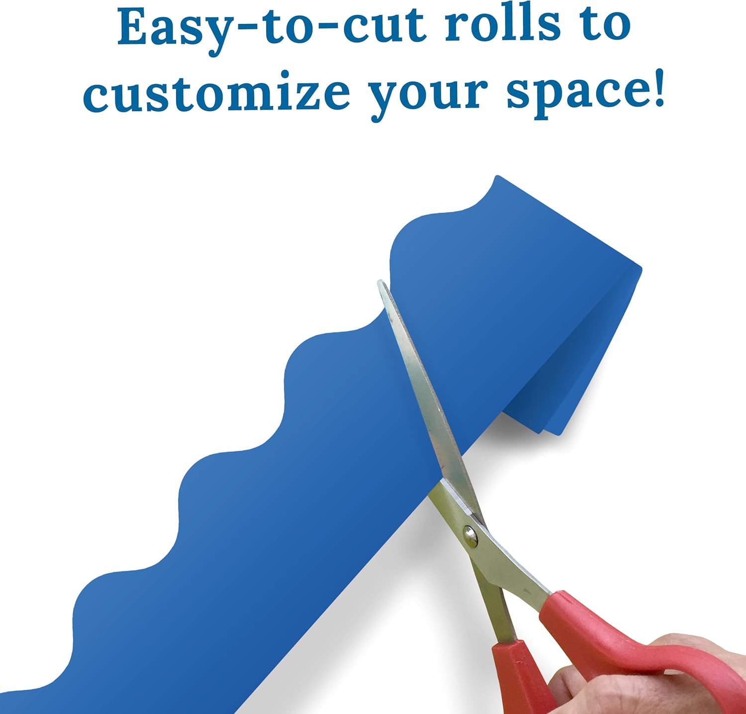 Carson Dellosa 6 Rolls of 216 Ft Scalloped Bulletin Board Borders, Blue, Yellow, Green, Red