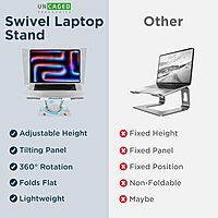 Uncaged Ergonomics Swivel Adjustable Laptop Stand for Desk