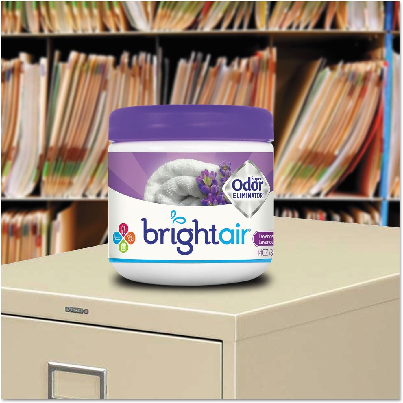BRIGHT AIR Super Odor Eliminator Gel Air Freshener, 14 oz