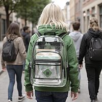 Trailmaker Clear Waterproof Stadium-Approved Backpack with Water Bottle Holder