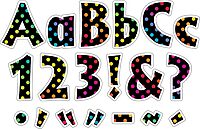 Barker Creek 4" Letter Pop-Outs 2-Pack, Over The Rainbow, Jazz Up Your Bulletin Boards with These Colorful Letters, 510 Upper and Lowercase Letters, Numbers & Punctuation Marks, 4" (3636)