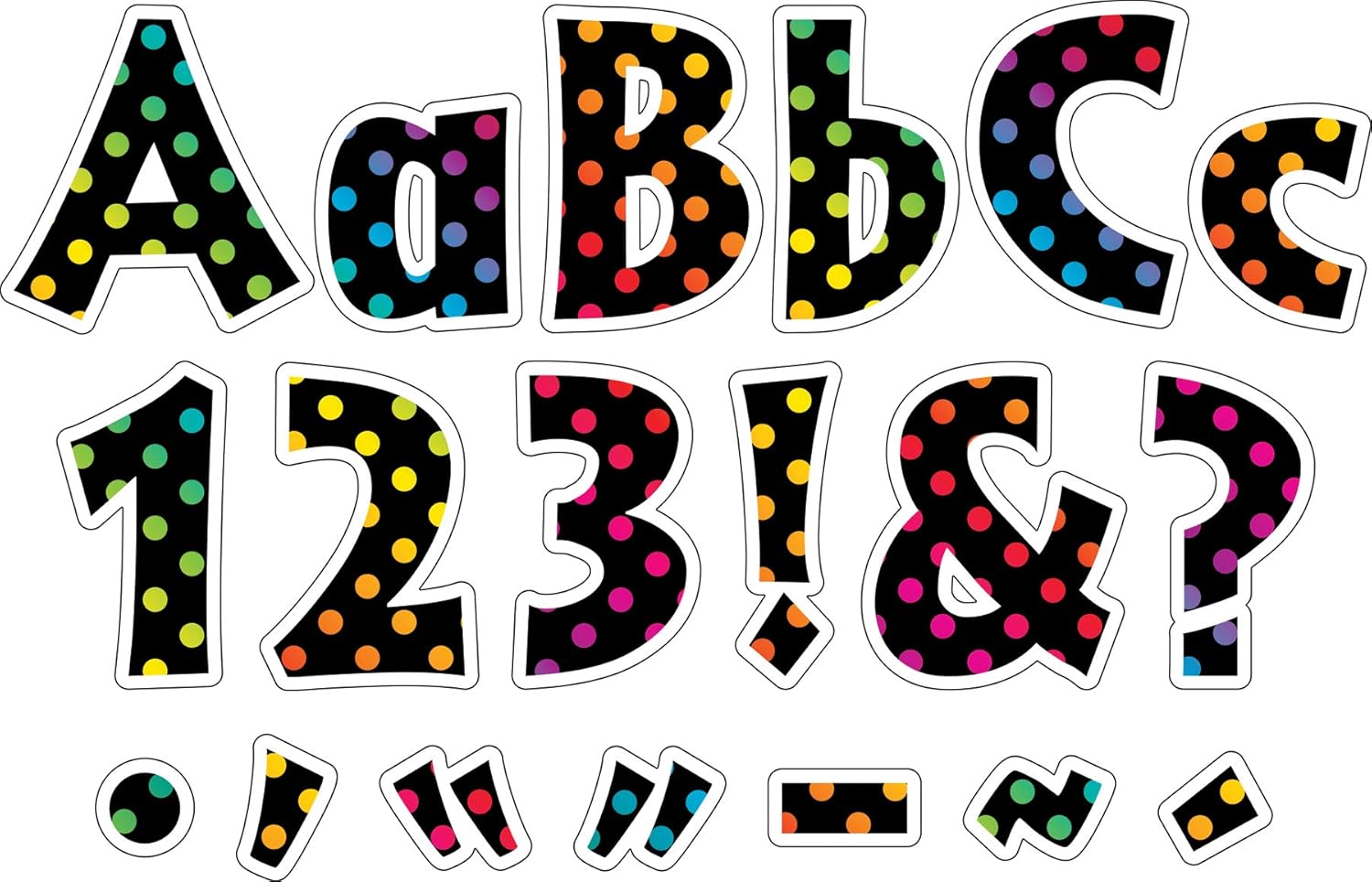 Barker Creek 4" Letter Pop-Outs 2-Pack, Over The Rainbow, Jazz Up Your Bulletin Boards with These Colorful Letters