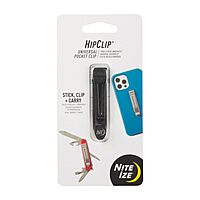 Nite Ize HipClip Universal Pocket Clip - Stainless Steel Adhesive Clip - Pocket Accessories for Cell Phone