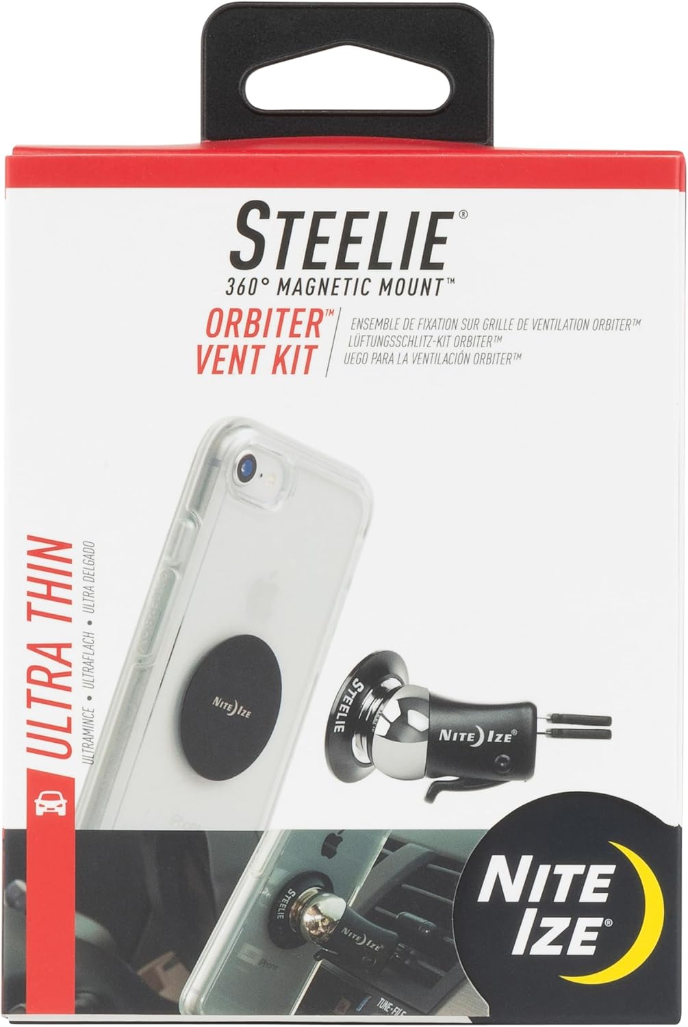 Nite Ize Steelie Vent Kit - Magnetic Phone Mount for Car Vents