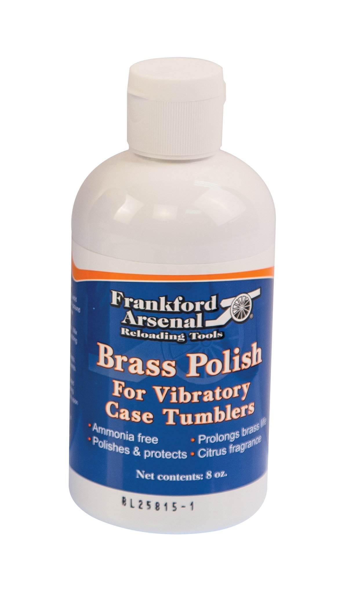 Frankford Arsenal Bottle of Ammonia-Free Quick-N-EZ Brass Polish for Tumbler and Reloading 8 ounce bottle