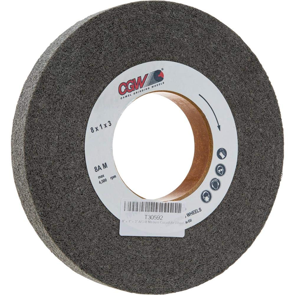CGW ABRASIVES 70143 Convolute Deburring Wheel, 8 x 1 x 3, Aluminum Oxide