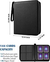 4-POCKET TOPLOADER BINDER (144 CARDS)
