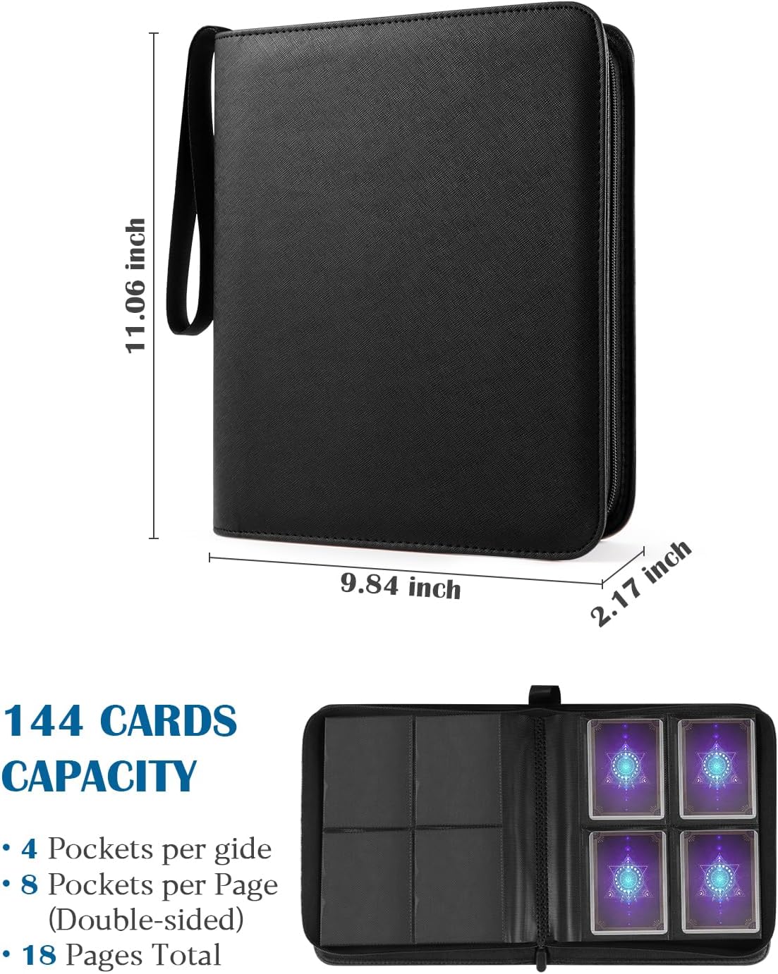 4-POCKET TOPLOADER BINDER (144 CARDS)