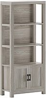 Martha Stewart Hutton Four Tier Shaker Bookcase with Storage Cabinet