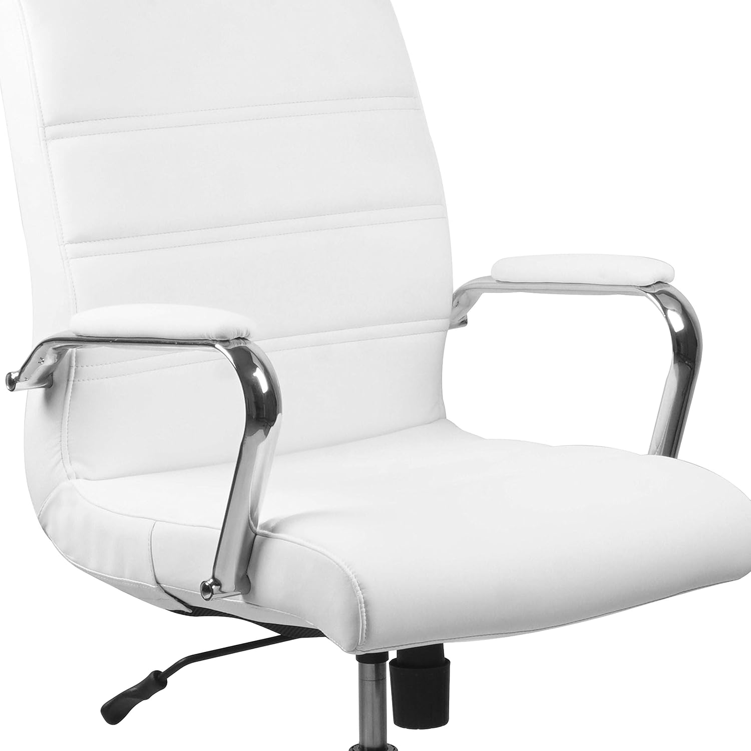 Flash Furniture Whitney Mid-Back Swivel LeatherSoft Desk Chair with Padded Seat and Armrests
