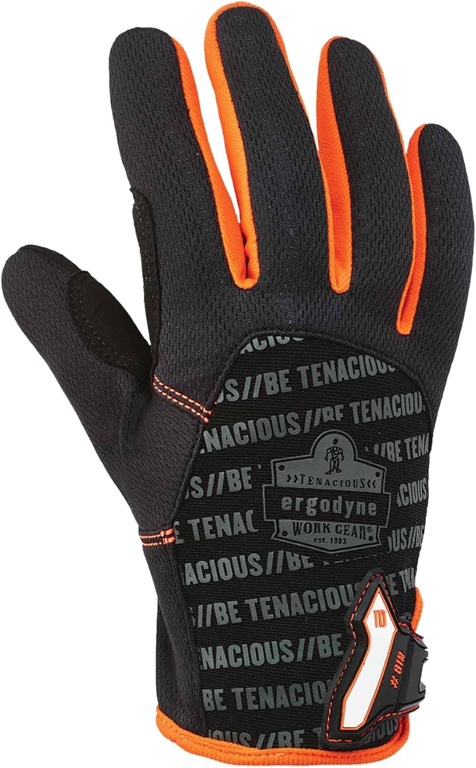 ProFlex 812 Work Glove, Synthetic Leather Palm, Breathable Comfort, Medium, Black