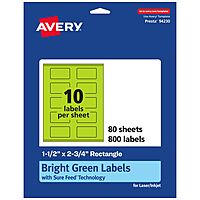 Avery Printable Rectangle Labels with Sure Feed Technology - Print-to-the-Edge