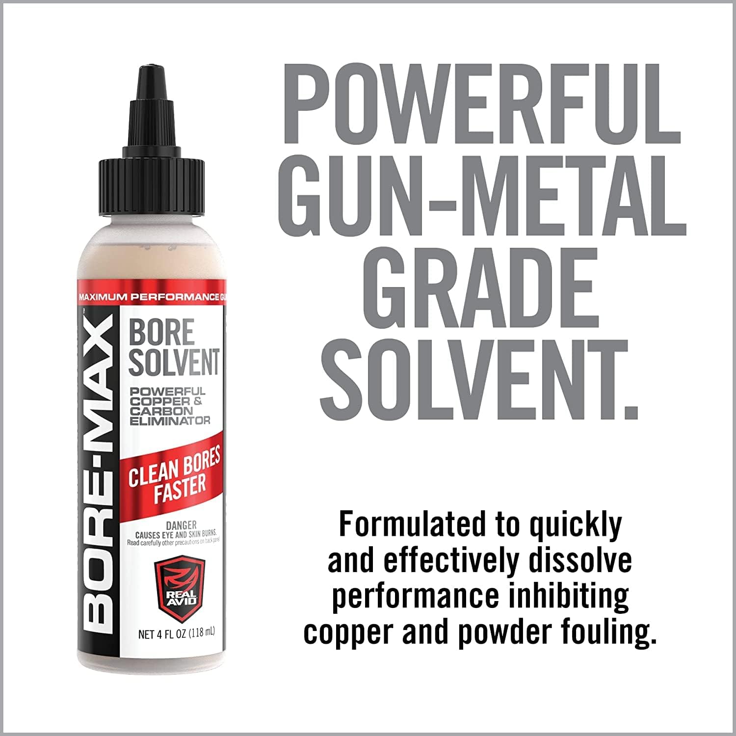 Real Avid Gun Cleaning Solvent 4oz Bottle, Bore Cleaner Gun Cleaning Fluid