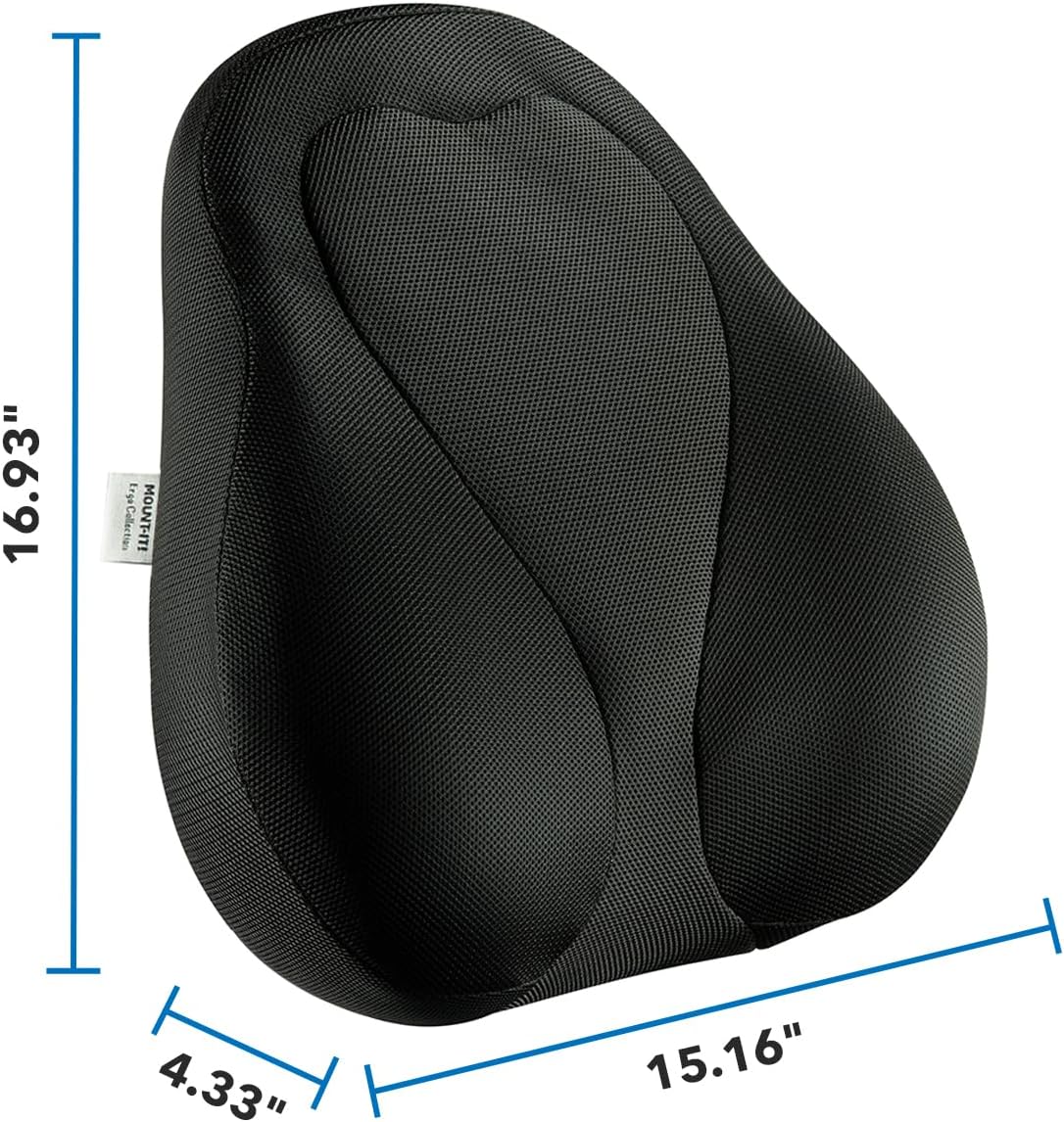 Mount-It! Office Chair Lumbar Support Cushion with Memory Foam