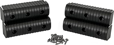 Caliber BunkWrap End Cap 2x6 Black Accessory Kit w/Stainless Steel Hardware 4-Pack