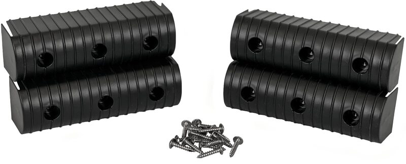 Caliber BunkWrap End Cap 2x6 Black Accessory Kit w/Stainless Steel Hardware 4-Pack