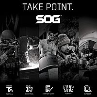 SOG Instinct Mini Small Fixed Blade Knife- 8.75 Inch x 1 Inch x 4 Inch Full Tang Adjustable Clip Belt or Boot Knife with Tactical Knife Sheath and Neck Knife Lanyard (NB1002-CP)