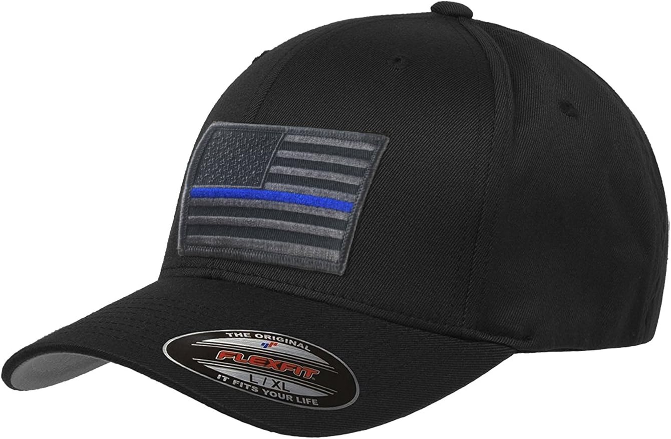 THIN BLUE LINE USA Flexfit American Flag Baseball Cap