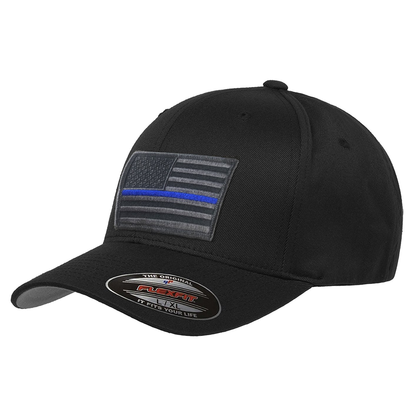 THIN BLUE LINE USA Flexfit American Flag Baseball Cap