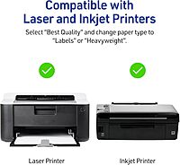 Avery Printable Square Labels, Sure Feed Technology, 4" x 4", Bright Green Labels, Laser/Inkjet Printable, 40 Total, Great for Packaging and Ingredients 40 labels