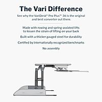 VARI VariDesk Pro Plus 36 Adjustable Standing Desk Converter