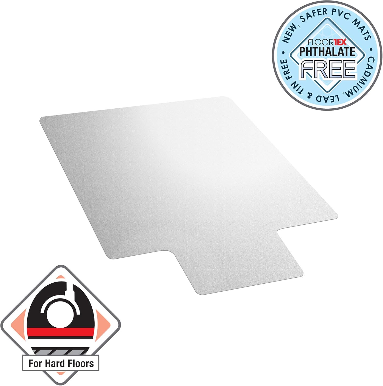 FLOORTEX Valuemat Vinyl Lipped Chair Mat for Hard Floor