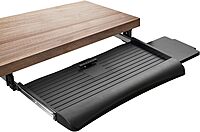 Mount-It! Keyboard Tray Under Desk with Adjustable Mouse Platform – Easy-Glide Sliding Drawer Under Desk Slide Out
