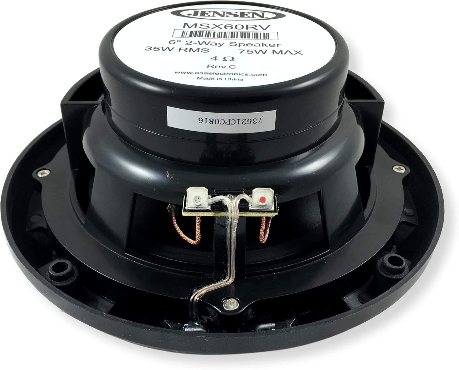 Jensen MSX60RVR Marine Speakers 6.5" Coaxial Speaker, Completely Waterproof With UV Resistant Materials To Withstand