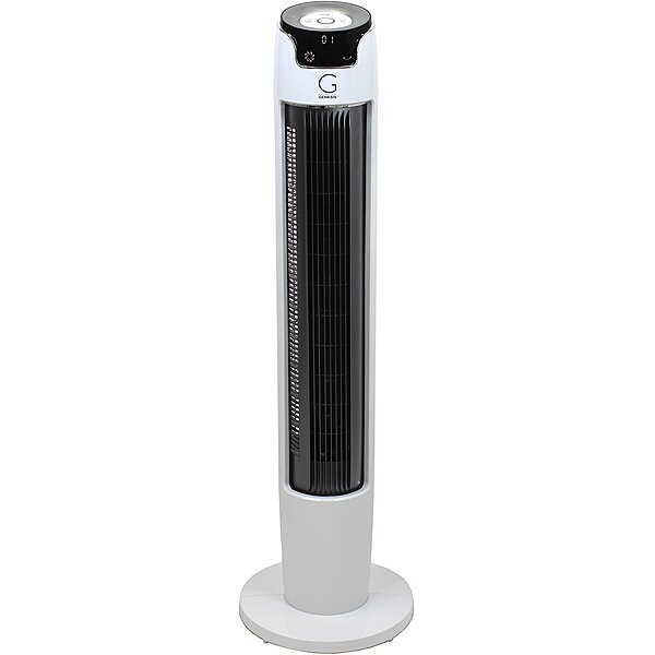 Genesis Powerful 43 Inch Oscillating Tower Fan with Max Air Quiet Technology and Remote, White (G5TOWERFAN)