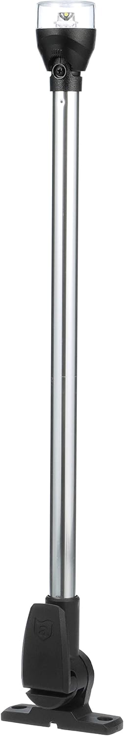 Attwood 5551-PA20-7 All-Round LED Fold Down Navigation Light Black Base, 20-Inch