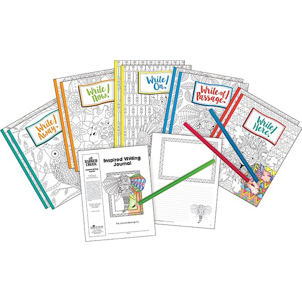 BARKER CREEK Color Me! Inspired Writing Journals, College-Ruled, 8.5 x 11, 48 Pages