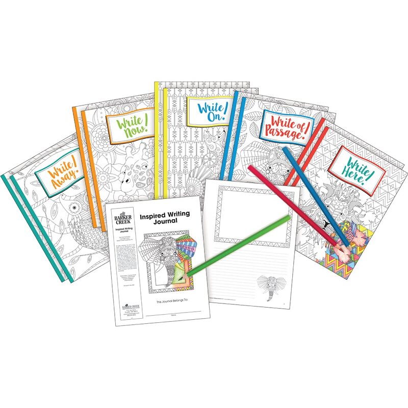 BARKER CREEK Color Me! Inspired Writing Journals, College-Ruled, 8.5 x 11, 48 Pages