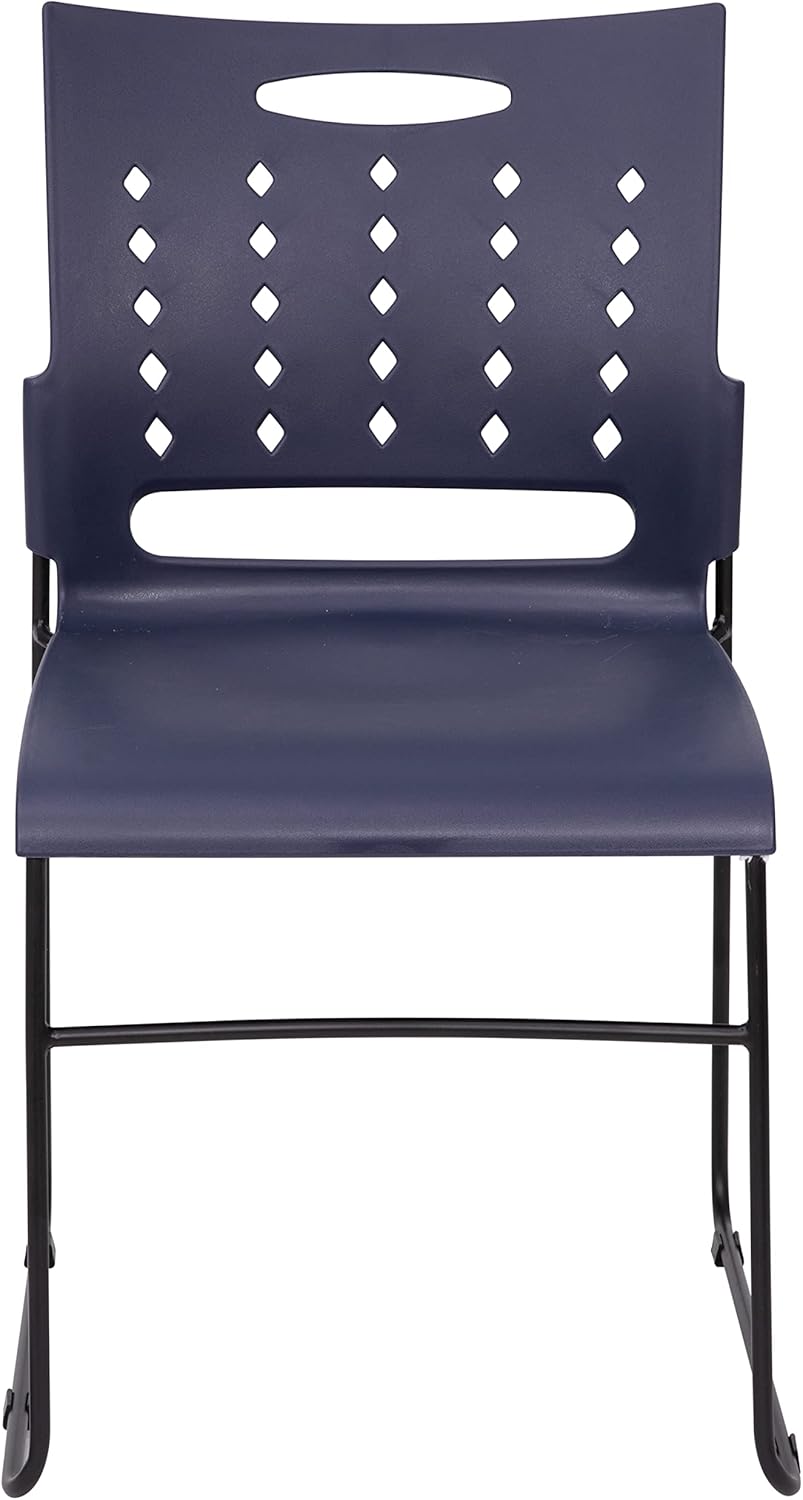 Flash Furniture Hercules Series 881 lb. Capacity Sled Base Stack Chair with Air-Vent Back